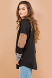 Oversized Elbow Patch Tunic-2 Colors