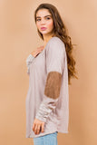 Oversized Elbow Patch Tunic-2 Colors