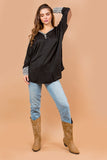 Oversized Elbow Patch Tunic-2 Colors