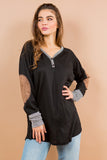 Oversized Elbow Patch Tunic-2 Colors