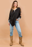 Oversized Elbow Patch Tunic-2 Colors