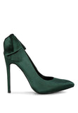 HORNET Green Satin Stiletto Pump Sandals- 3 Colors