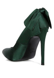 HORNET Green Satin Stiletto Pump Sandals- 3 Colors