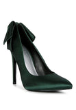 HORNET Green Satin Stiletto Pump Sandals- 3 Colors