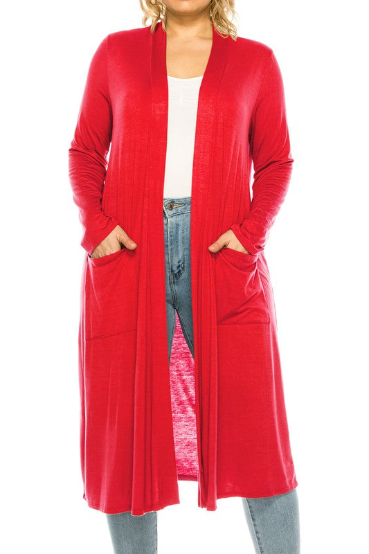 Plus Size Duster Cardigan- 15 Colors
