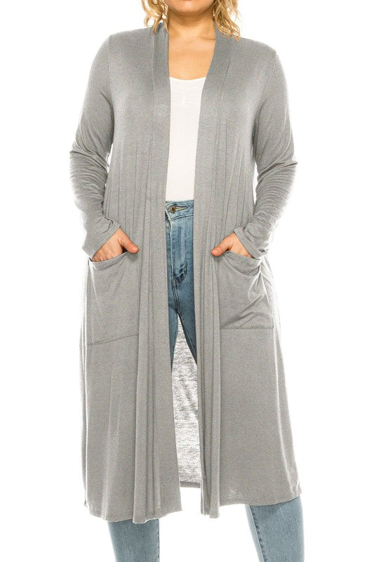 Plus Size Duster Cardigan- 15 Colors