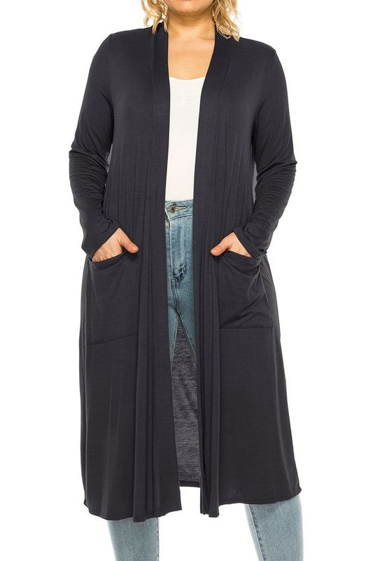 Plus Size Duster Cardigan- 15 Colors