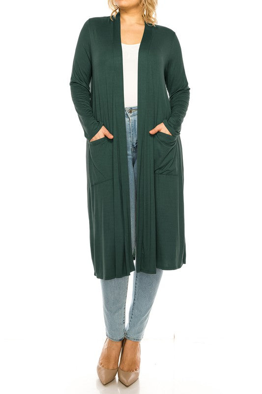 Plus Size Duster Cardigan- 15 Colors