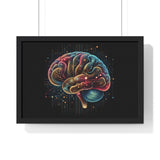 4D Brain Horizontal Framed Poster