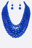 Layered Pearl Statement Necklace Set-12 Colors