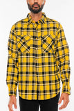 MEN'S LONG SLEEVE FLANNEL FULL PLAID CHECKERED SHIRT-7 COLORS