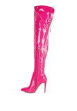 Eclectic Patent Pu Long Stiletto Boots- 4 Colors