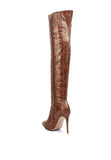 Catalina Snake Print Stiletto Knee Boots- 3 Colors