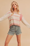 Mona Knit Stripe Pullover Sweater-3 Colors