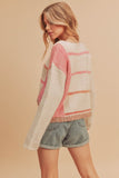 Mona Knit Stripe Pullover Sweater-3 Colors