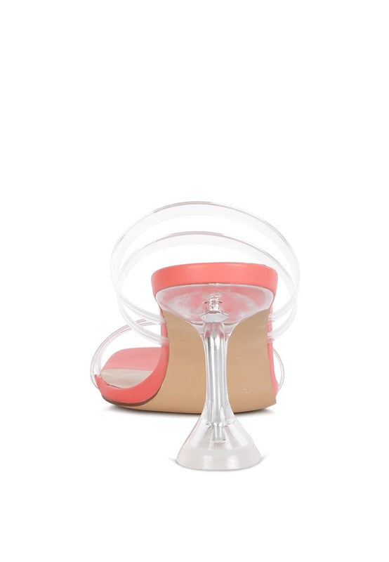 Nightfall Clear Spool Heeled Sandal