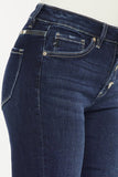 Kan Can USA High Rise Button Down Cuffed Bermuda Jeans