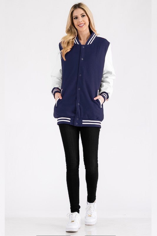 Boyfriend OverSize Letteman Jacket-8 Colors