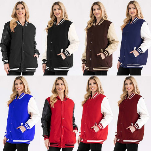 Boyfriend OverSize Letteman Jacket-8 Colors