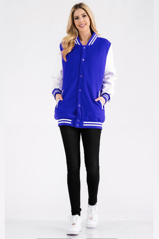 Boyfriend OverSize Letteman Jacket-8 Colors