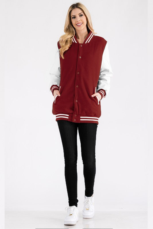 Boyfriend OverSize Letteman Jacket-8 Colors