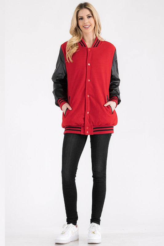 Boyfriend OverSize Letteman Jacket-8 Colors