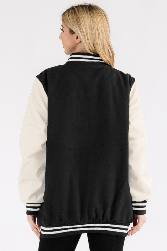 Boyfriend OverSize Letteman Jacket-8 Colors