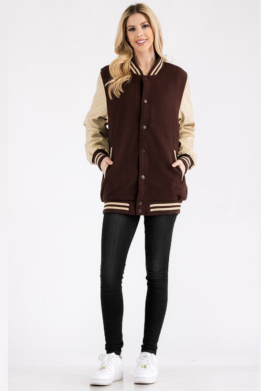 Boyfriend OverSize Letteman Jacket-8 Colors