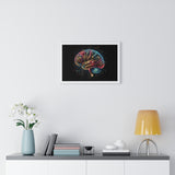 4D Brain Horizontal Framed Poster