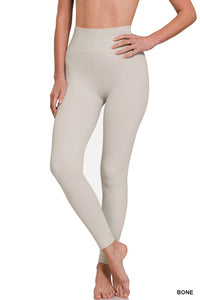 Ribbed Seamless High Waisted Full Length Leggings- 5 Colors