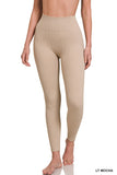 Ribbed Seamless High Waisted Full Length Leggings- 5 Colors