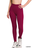 Ribbed Seamless High Waisted Full Length Leggings- 5 Colors