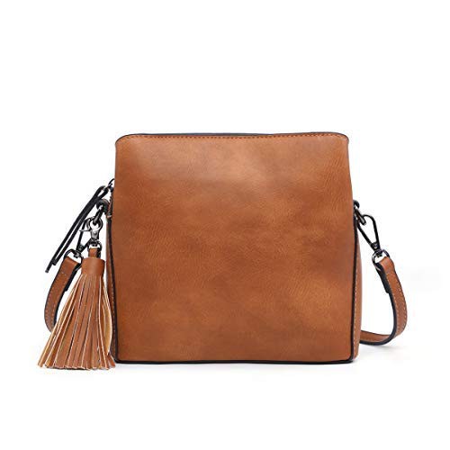 Vegan Leather Small Crossbody Bag W/ Guitar Strap Triple Pockets-12 Colors