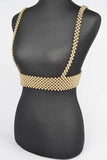 Metallic Beaded Harness Belt