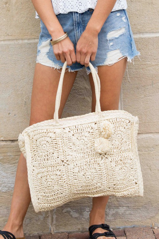Straw Traveler Tote-2 Colors