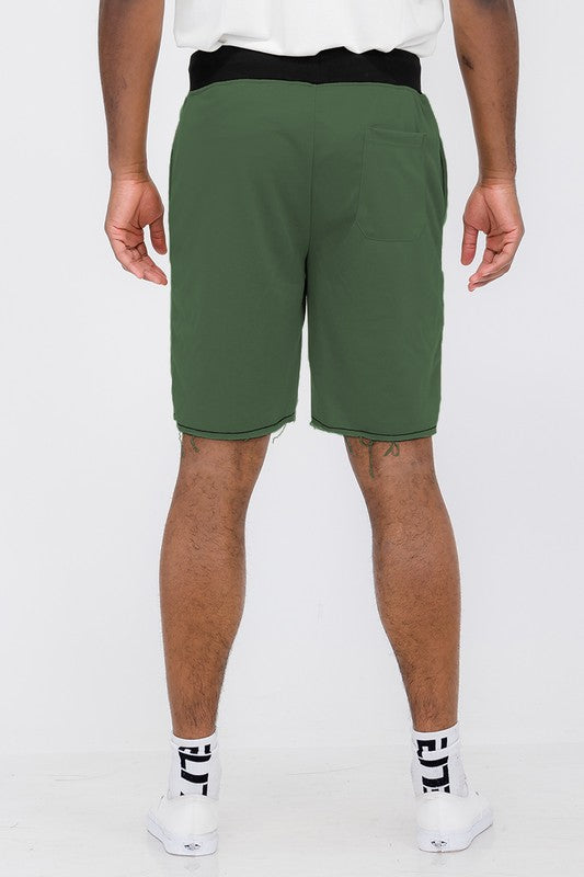 Men's Raw Cut Sweat Shorts-10 Colors
