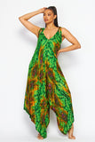 Peacock Print Harem Jumpsuit (3 Colors)