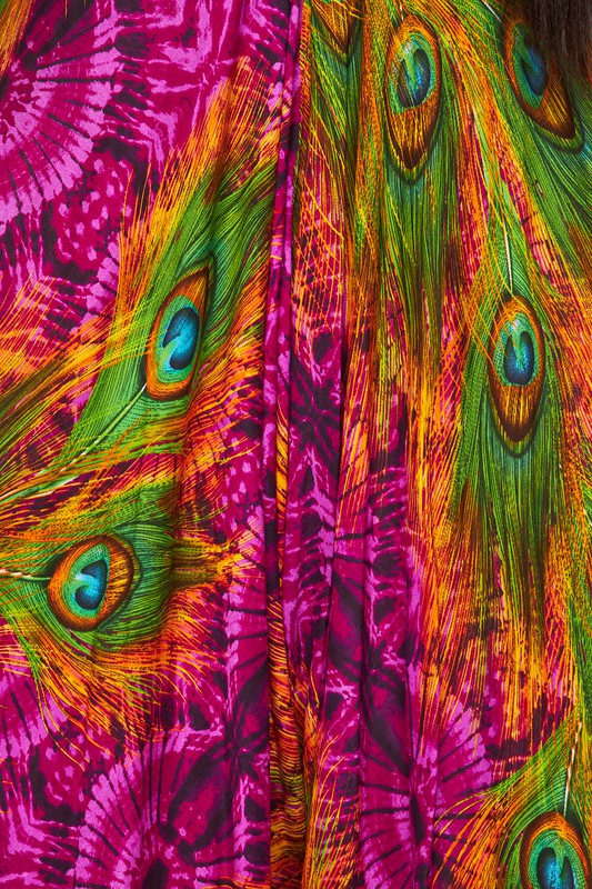 Peacock Print Harem Jumpsuit (3 Colors)