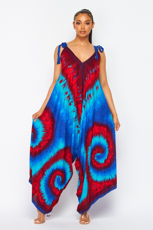 Tie Dye Harem Jumpsuit