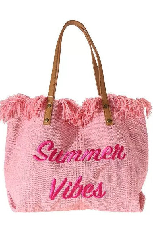 Summer Vibes Tote Handbag Purse- 5 Colors