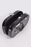 Metallic Oval Camera Iconic Swing Clutch Bag-3 Colors