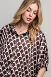 LIGHT SATIN PRINT BUTTON DOWN SHIRT-2 COLORS