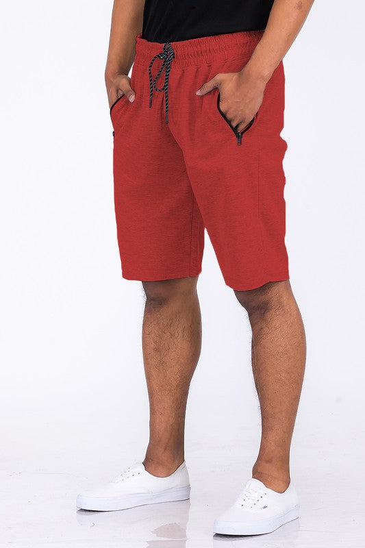 MEN'S COTTON BLEND LOUNGE SWEAT SHORTS-6 COLORS