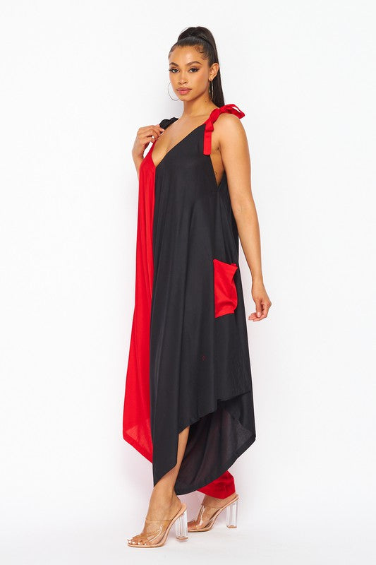 COLOR BLOCK HAREM JUMPSUITS (3 COLORS)