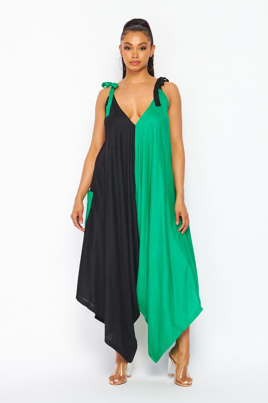 COLOR BLOCK HAREM JUMPSUITS (3 COLORS)