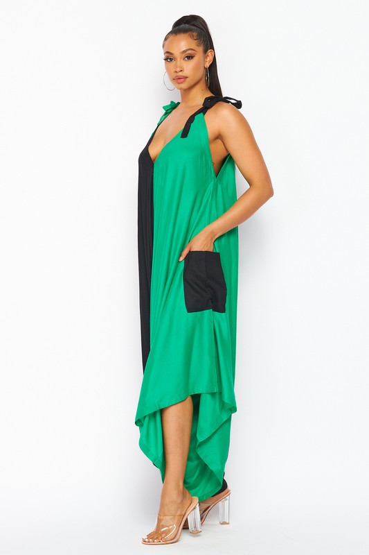 COLOR BLOCK HAREM JUMPSUITS (3 COLORS)