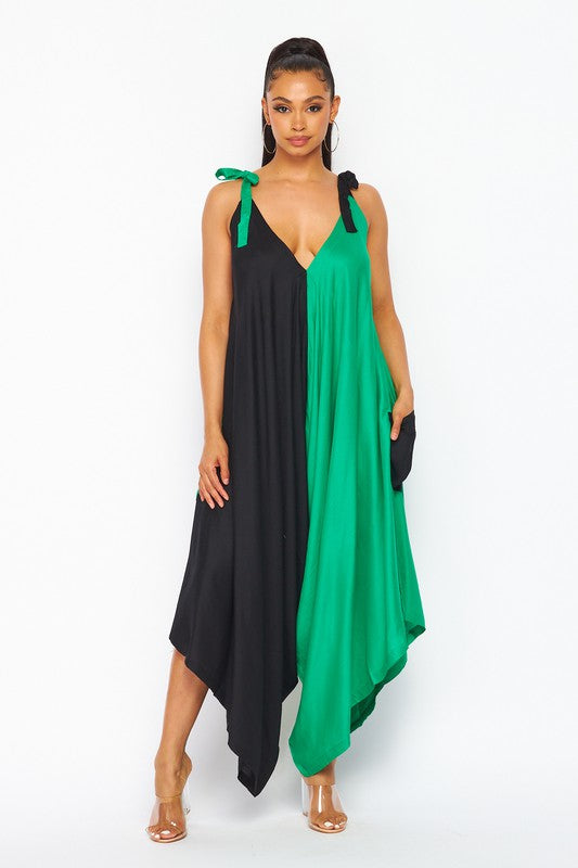 COLOR BLOCK HAREM JUMPSUITS (3 COLORS)