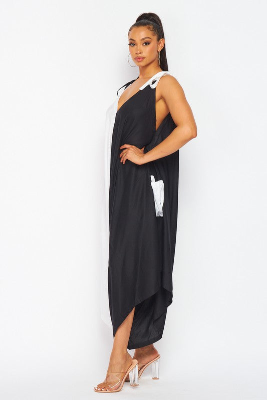 COLOR BLOCK HAREM JUMPSUITS (3 COLORS)