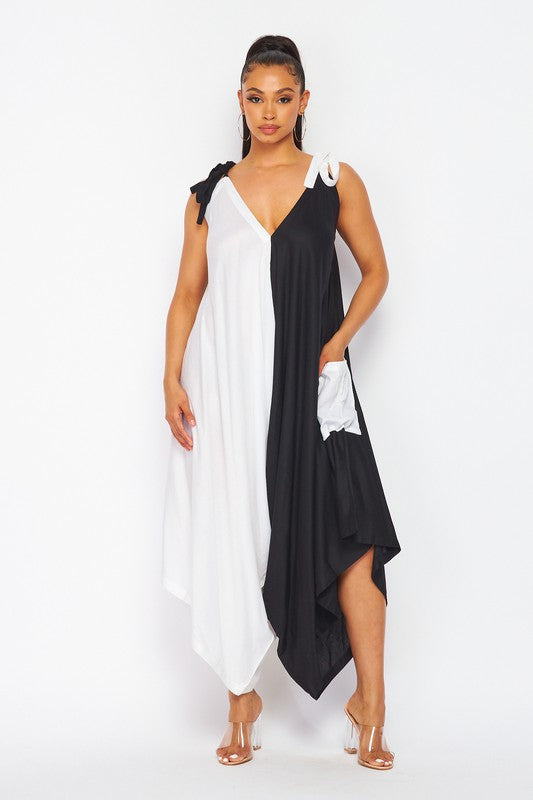 COLOR BLOCK HAREM JUMPSUITS (3 COLORS)