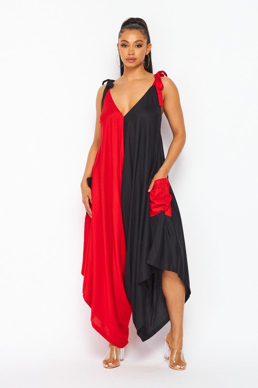 COLOR BLOCK HAREM JUMPSUITS (3 COLORS)